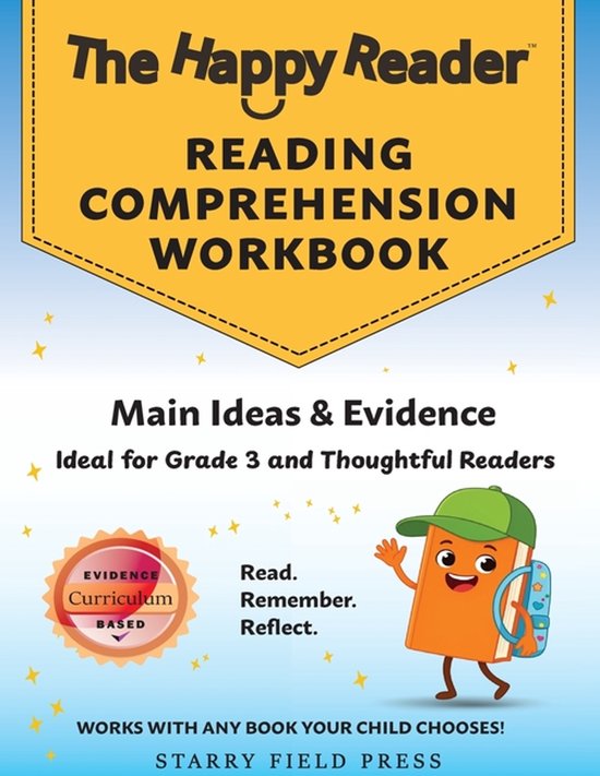 The Happy Reader- Reading Comprehension Workbook, Grade 3 - cover