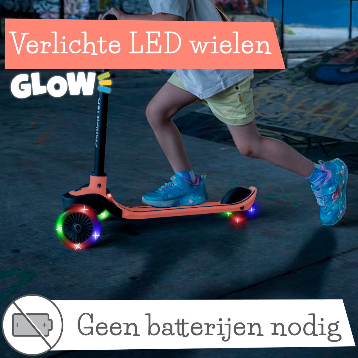 Chillafish Kinderstep 3 Jaar met drie LED wielen - Roze - Lichtgewicht Glow step meisjes met afneembaar stuur en voetrem - Aanpasbaar in hoogte - Leun-om-te-sturen - Extra grip handgrepen - Geen batterijen nodig - Model Scotti Glow 3 — afbeelding 11
