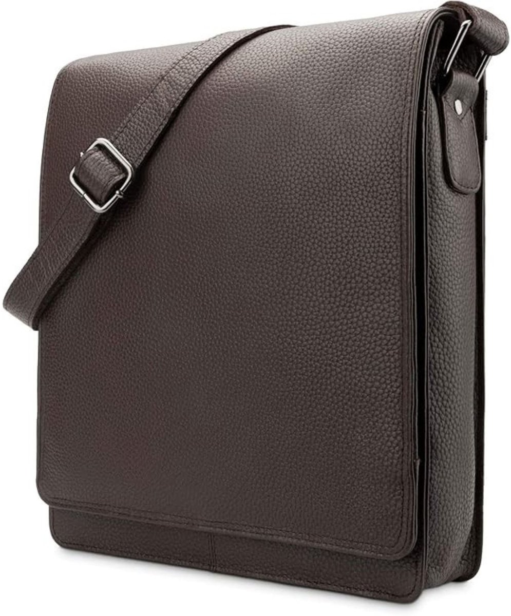 Leren Laptoptas - Laptoptas - Leren Tas - Luxe Leren Laptoptas - Werktas - Schoudertas - Business Tas - Leren Business Tas - 13 inch - Donkerbruin - van Imperatoris