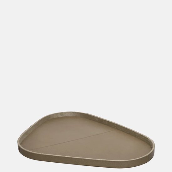 Foto: Chamada lotte leren dienblad organisch effen l taupe