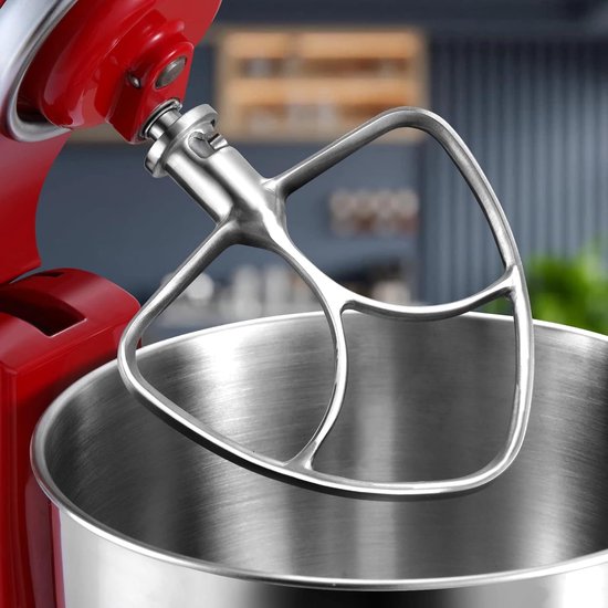 Mixer Paddle - Flex Edge Beater - Beslag Mixen - Roestvrij Staal - 4.5-5 Litre - Zilver van Merkloos — afbeelding 3