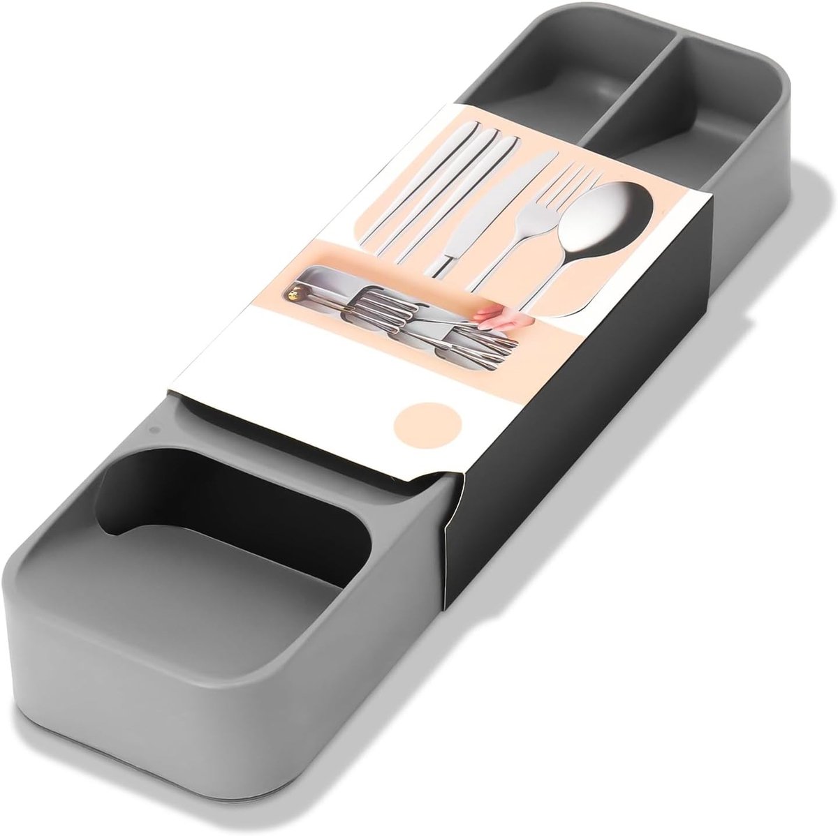 Efficiënte en veelzijdige besteklade-insert, 40 x 11,5 cm, perfect voor organisatie en ruimtebesparing