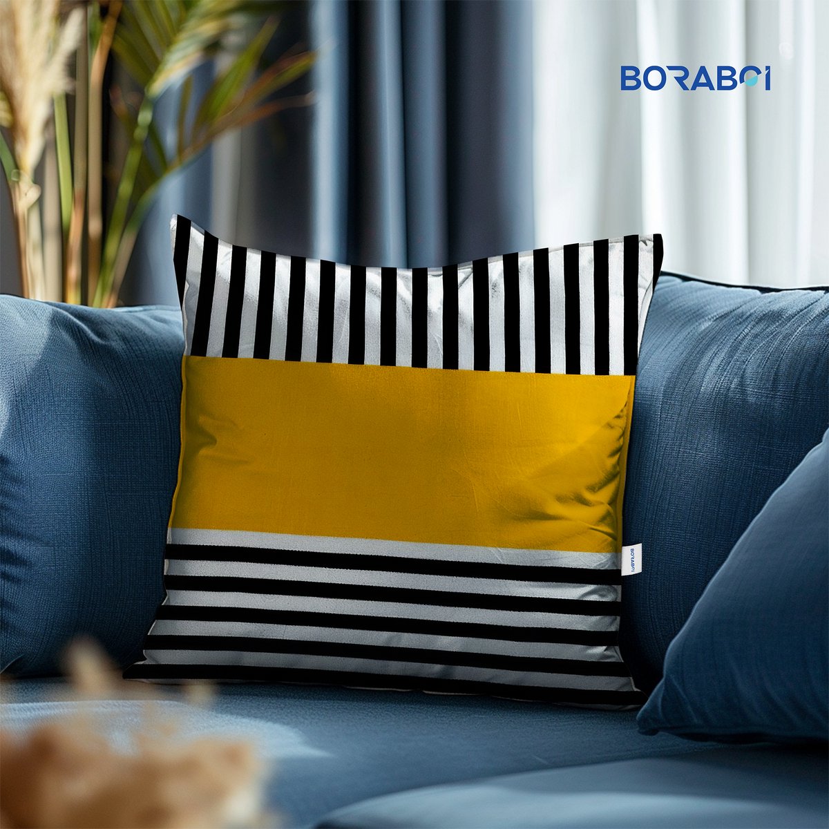 Boraboi® Luxe Decoratieve Kussenhoezen set van 2 , Zachte Suède Touch 50x50cm -(Wit,Goud,Zwart)