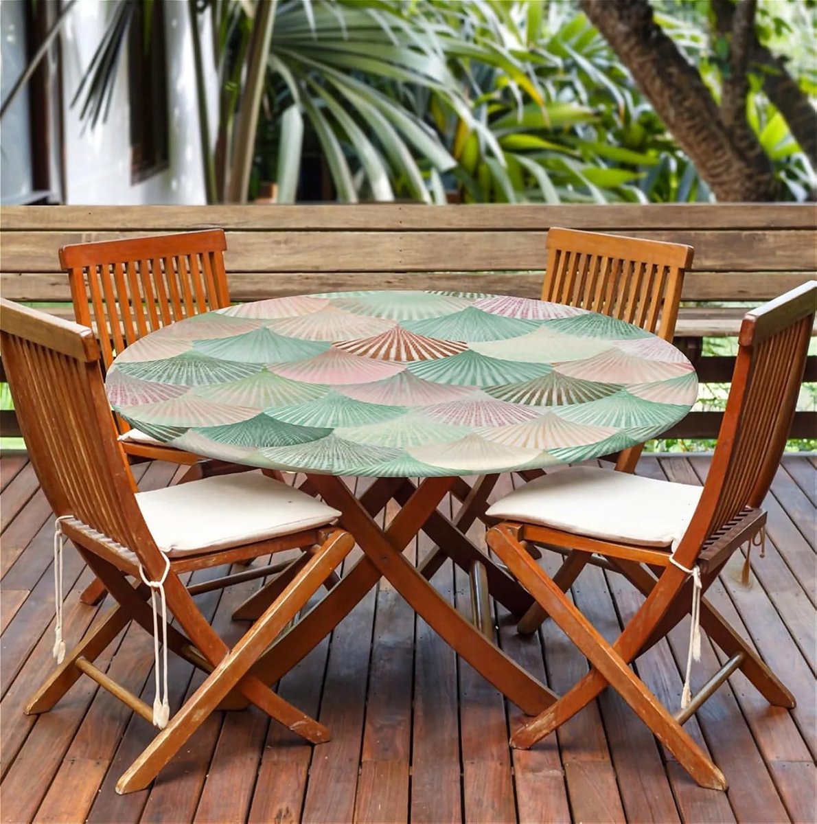 Rond Tafelkleed - Afwasbaar Kleed - Tafel Beschermen - Elastische Rand - 44 inch - Kleurrijk