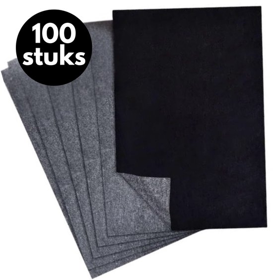 Knaak Carbonpapier Zwart - Overtrekpapier - Voor Hobby en Tekenen - 100 vellen - A4 Formaat