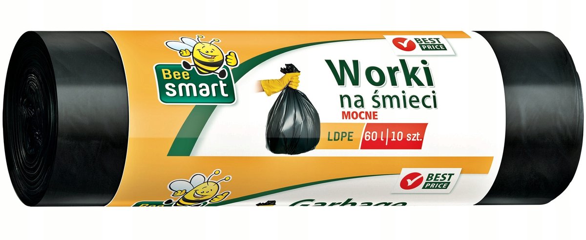 Bee Smart - Afvalzakken - 60l - 10 stuks - Zwart - HDPe
