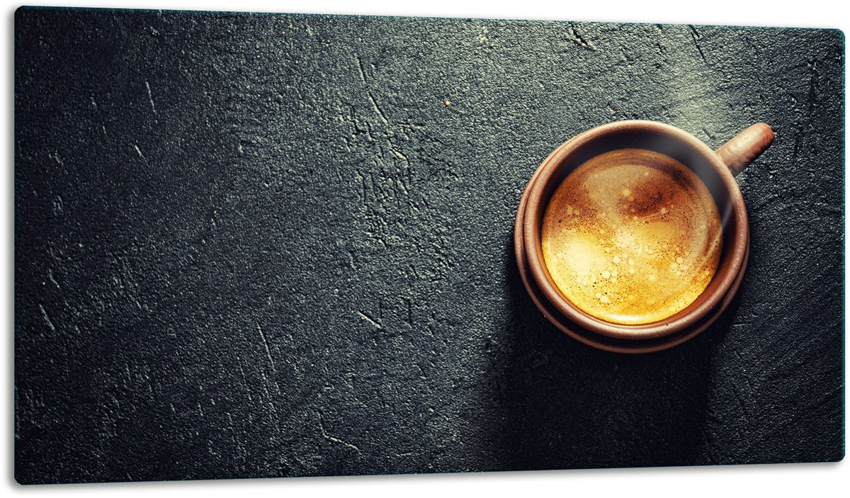 TMK ArtDeko - Glazen Snijplank - 52x30 cm - Koffie - Beschermplaat