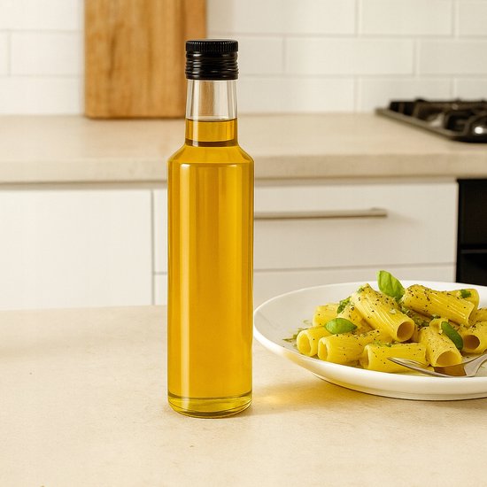 Bimberek Dorica Serie - Glazen Fles - 250ml - Transparant - Draaibare Dop van Bimberek — afbeelding 3