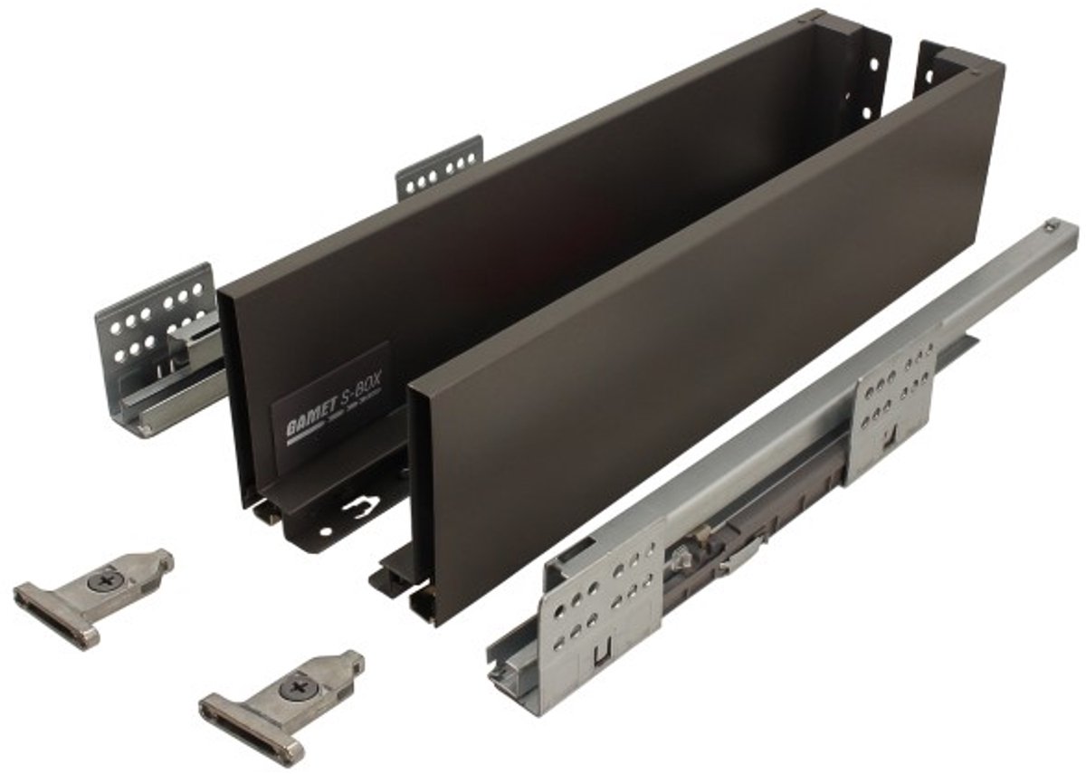 Gamet S-BOX - Lade - Antraciet - 350mm - Stil - Volledig Uittrekbaar