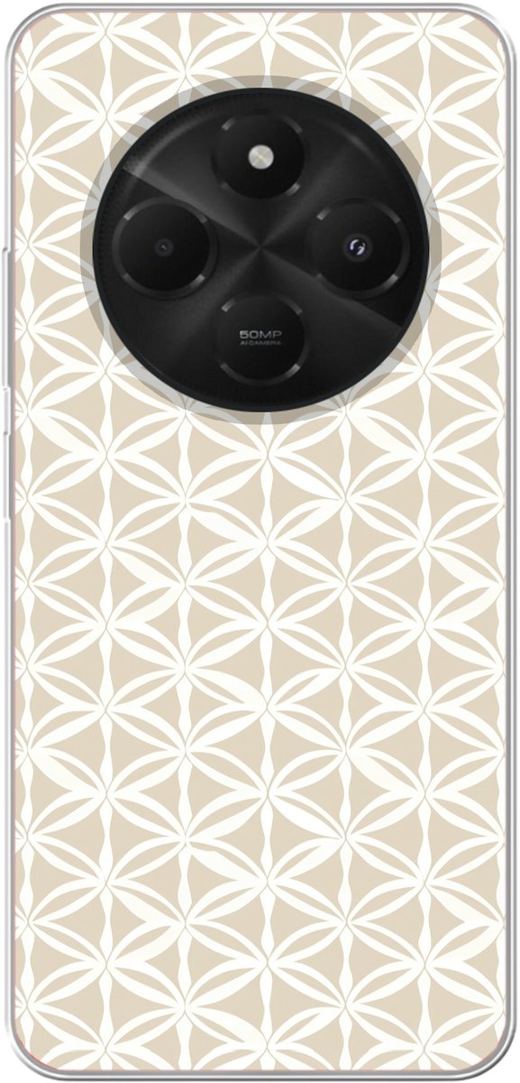 Telefoonhoesje Geschikt voor Xiaomi Geschikt voor Poco C75 hoesje - Motief - Modern - Beige - Siliconen Telefoonhoesje Telefoonhoesje