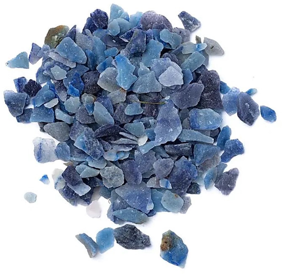 Blauwe kwartschips --set van 2 stuks - ±0,5-1,5 cm; ±700g - ±0.5-1.5cm; ±700g