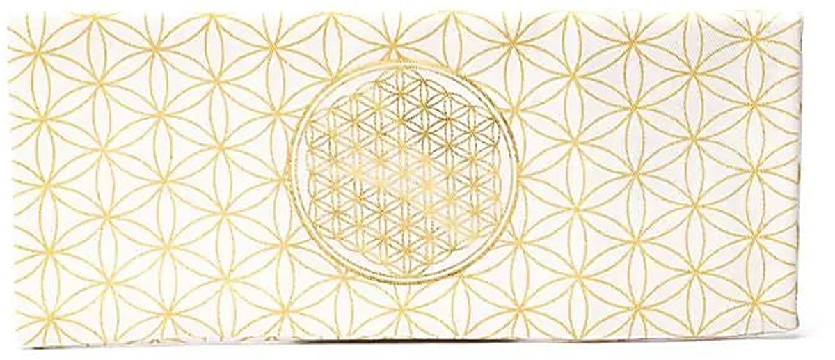 Oogkussenhoes Flower Of Life Biologisch Katoen (gots) -- 235x10cm Set van 2 stuks - 23,5x10cm - 23.5x10cm