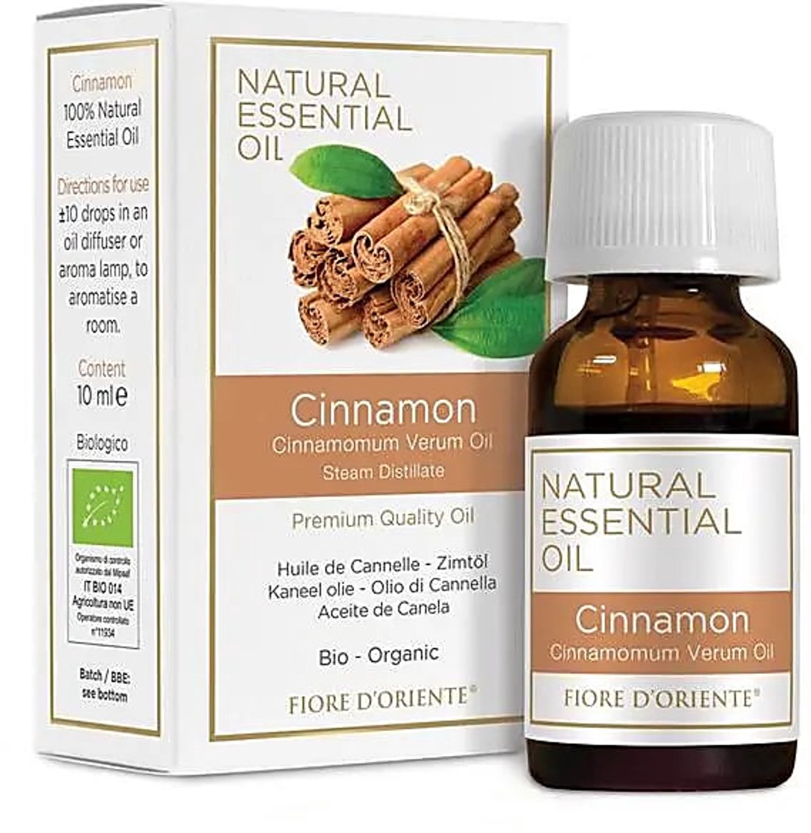 Biologische etherische olie Kaneel - 10ml - anti oxidant - ontstekingsremmend