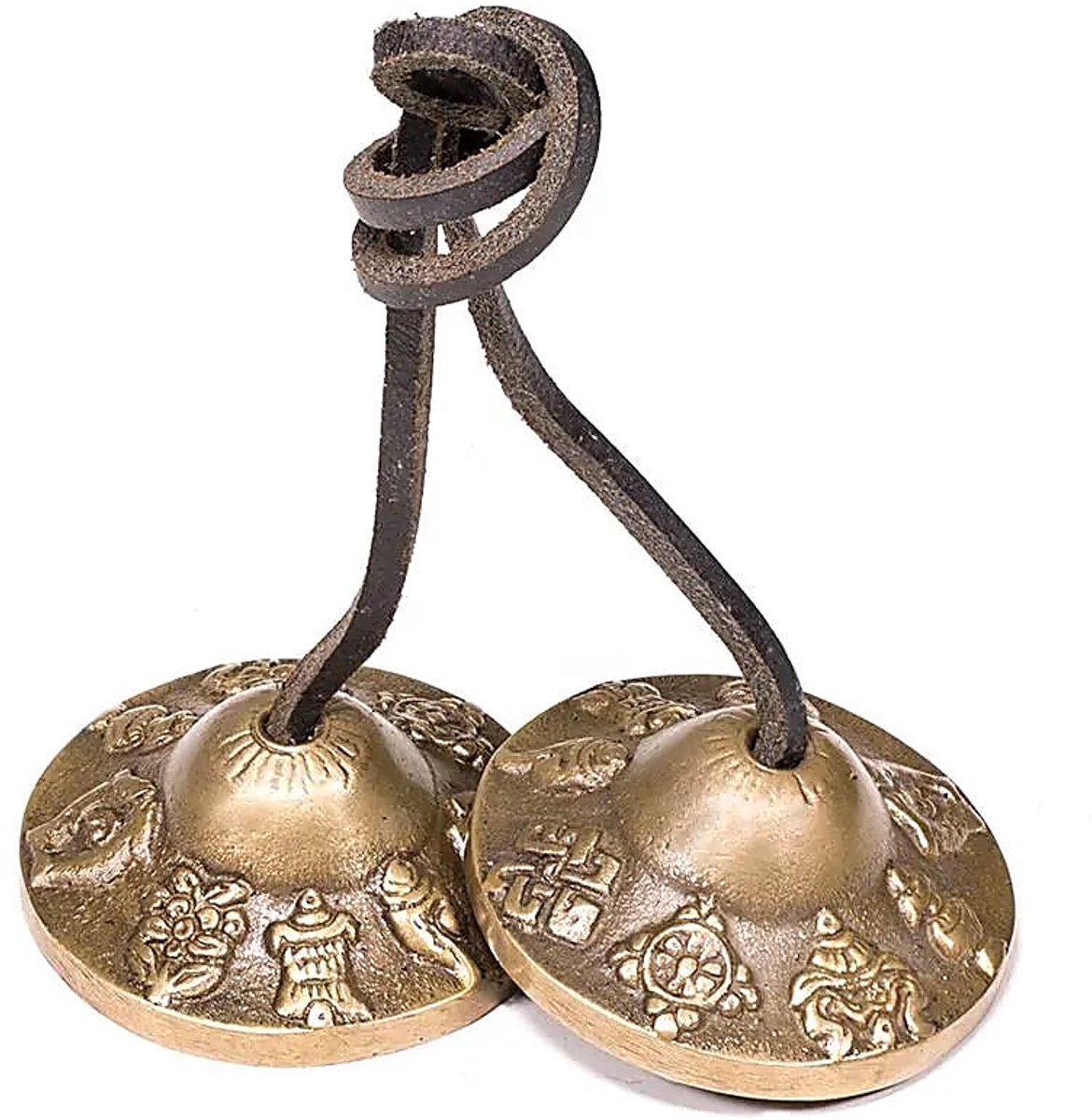 Tingsha's 8 voorspoedsymbolen - 7.5 cm - 310 gr