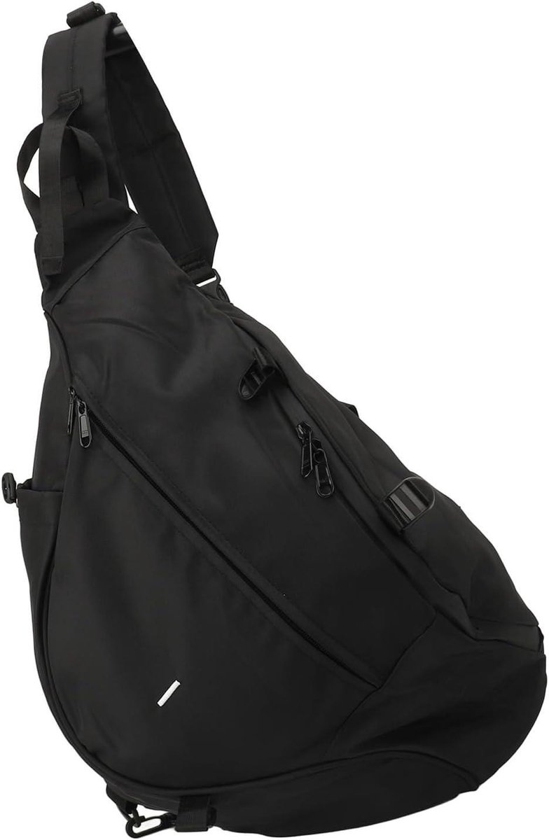 Draagzak - Borsttas Slingbag - Buitenactiviteiten - Waterdicht Oxford Materiaal - 350g - Zwart
