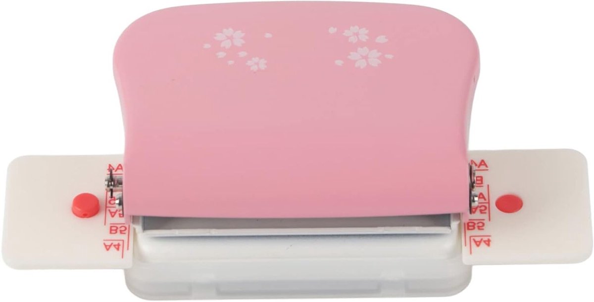 Multifunctionele 6-Hole Boekombinding Machine voor Thuis en Kantoor - Efficiënte Handmatige Binding met Premium Materiaal (Roze)