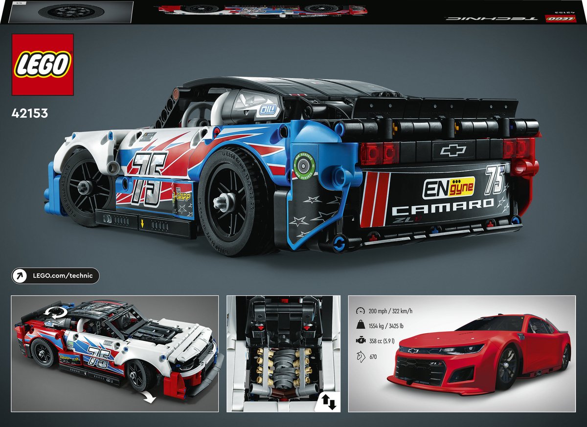 LEGO Technic NASCAR Next Gen Chevrolet Camaro ZL1 Set - 42153 — afbeelding 16