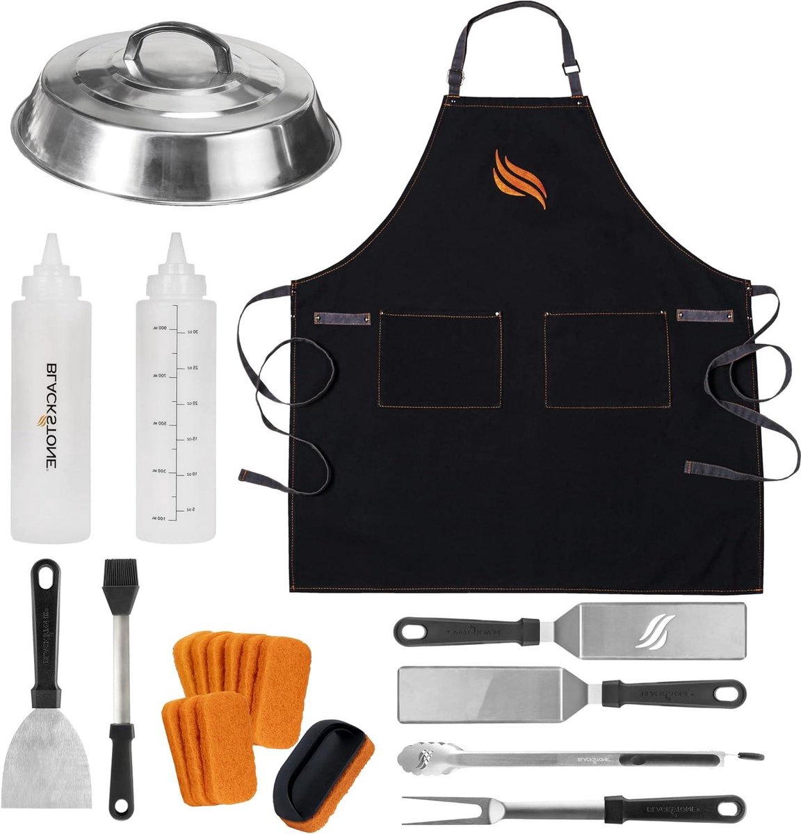 Bakplaat Gereedschapskit - BBQ Set - Buiten Koken - Professionele Kwaliteit - 22 Delig - Zwart