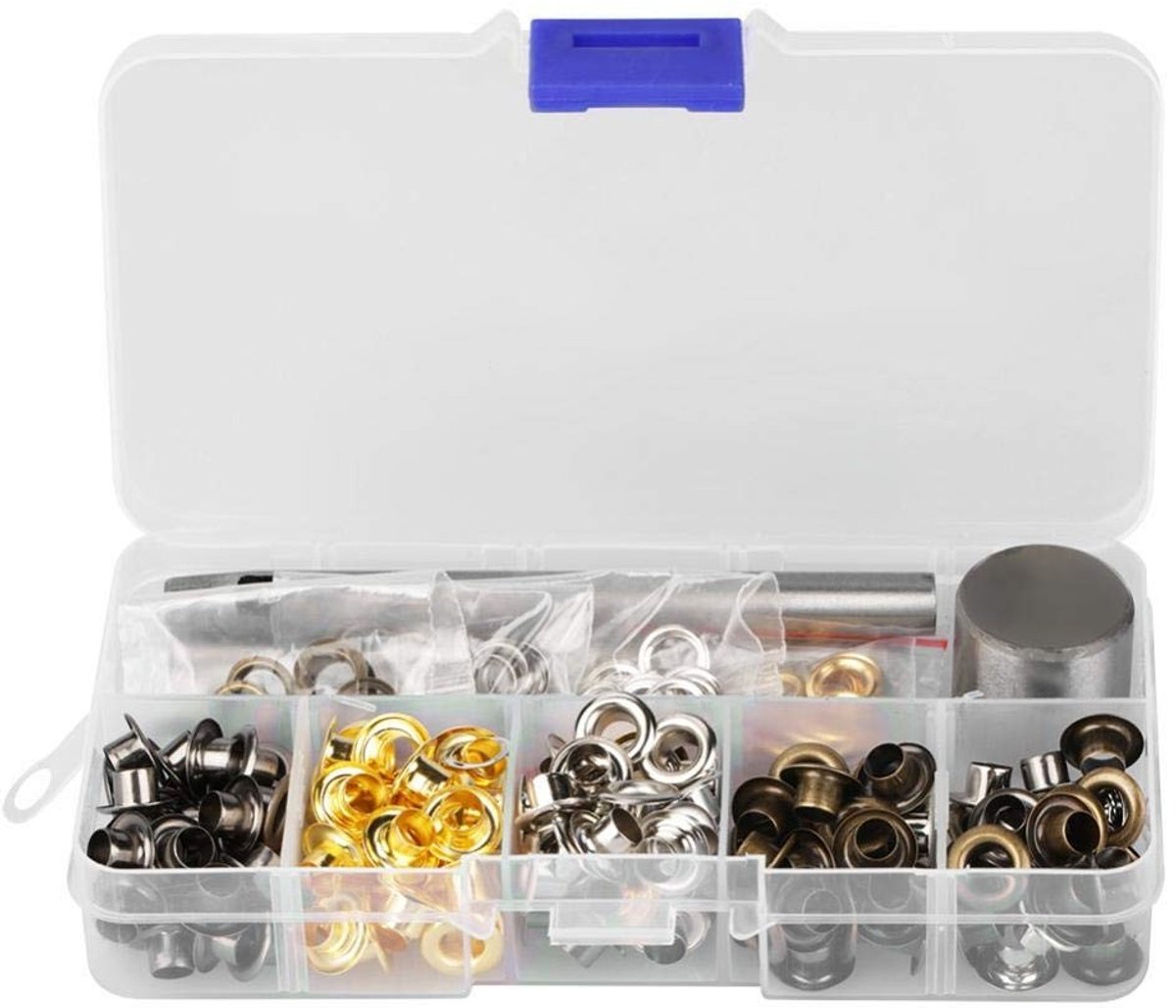 Complete Set van Nozzles, Oogjes en Ringen voor Tulene Kits - Vervangingsaccessoires 4mm x 220 voor Precisiewerk en Creatieve Projecten