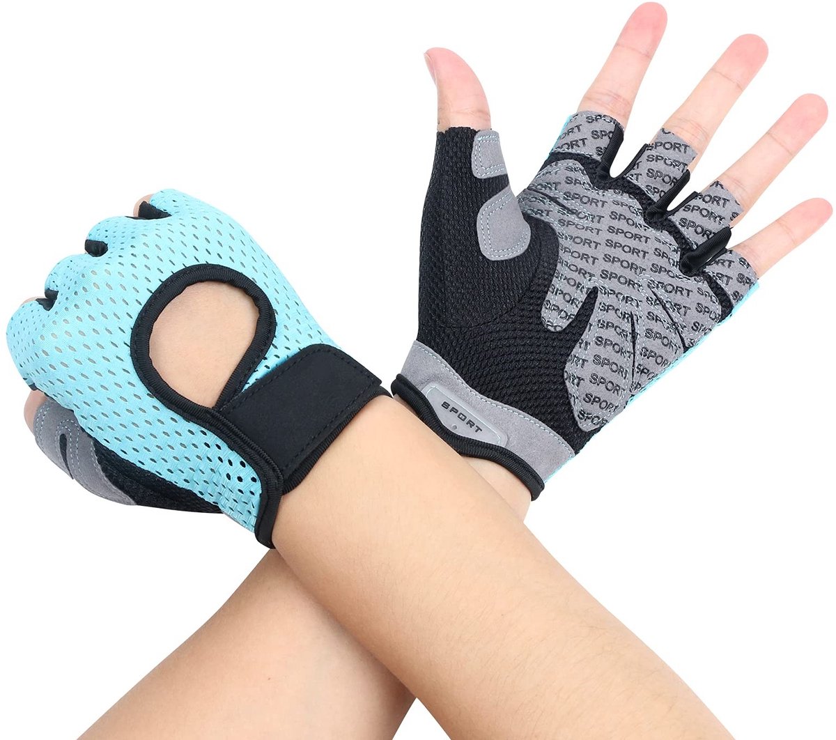 Vt products - Gymhandschoenen - Ademende Trainingshandschoenen - Antislip Siliconen - Gewatteerde Handpalmbescherming - Extra Grip - Gewichtheffen/Cro