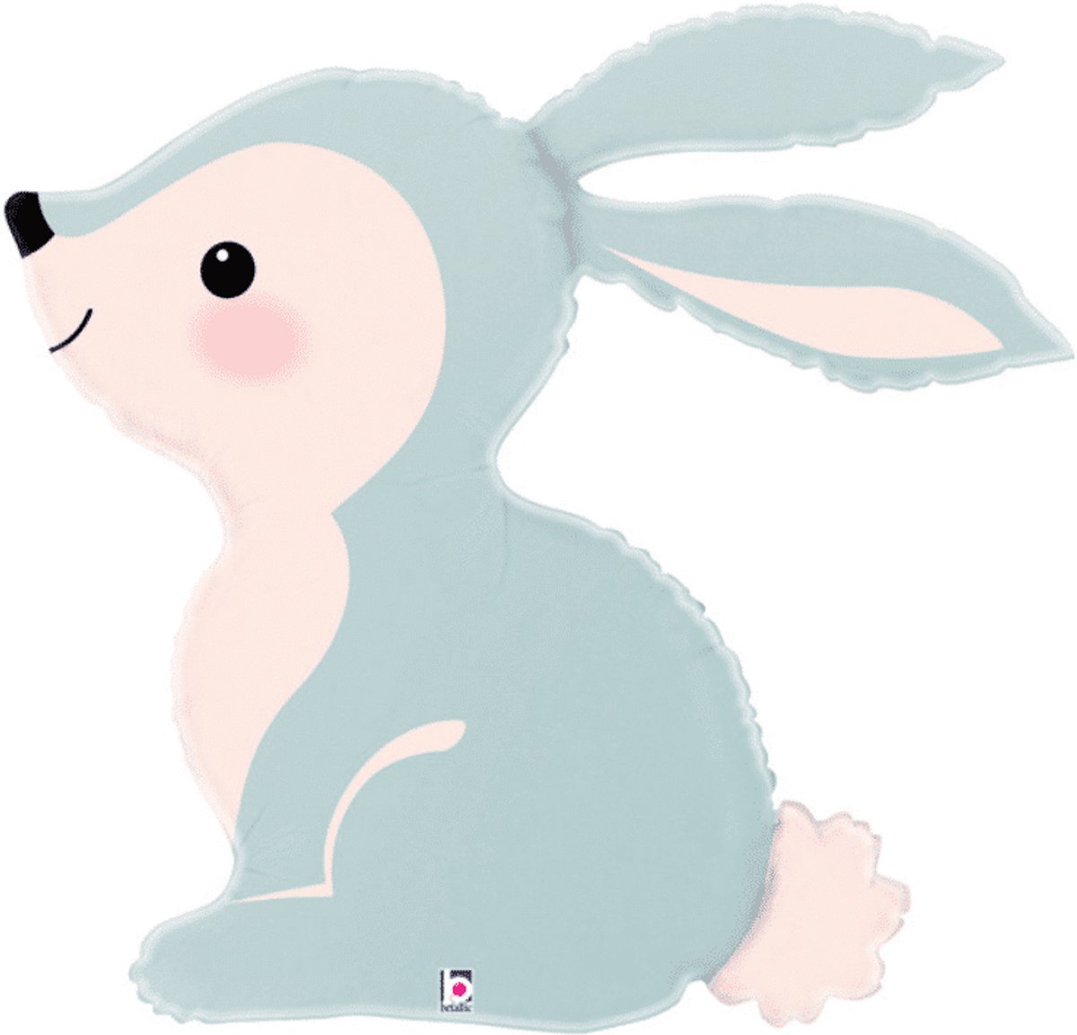 Folieballon blue bunny - 68 x 64 cm