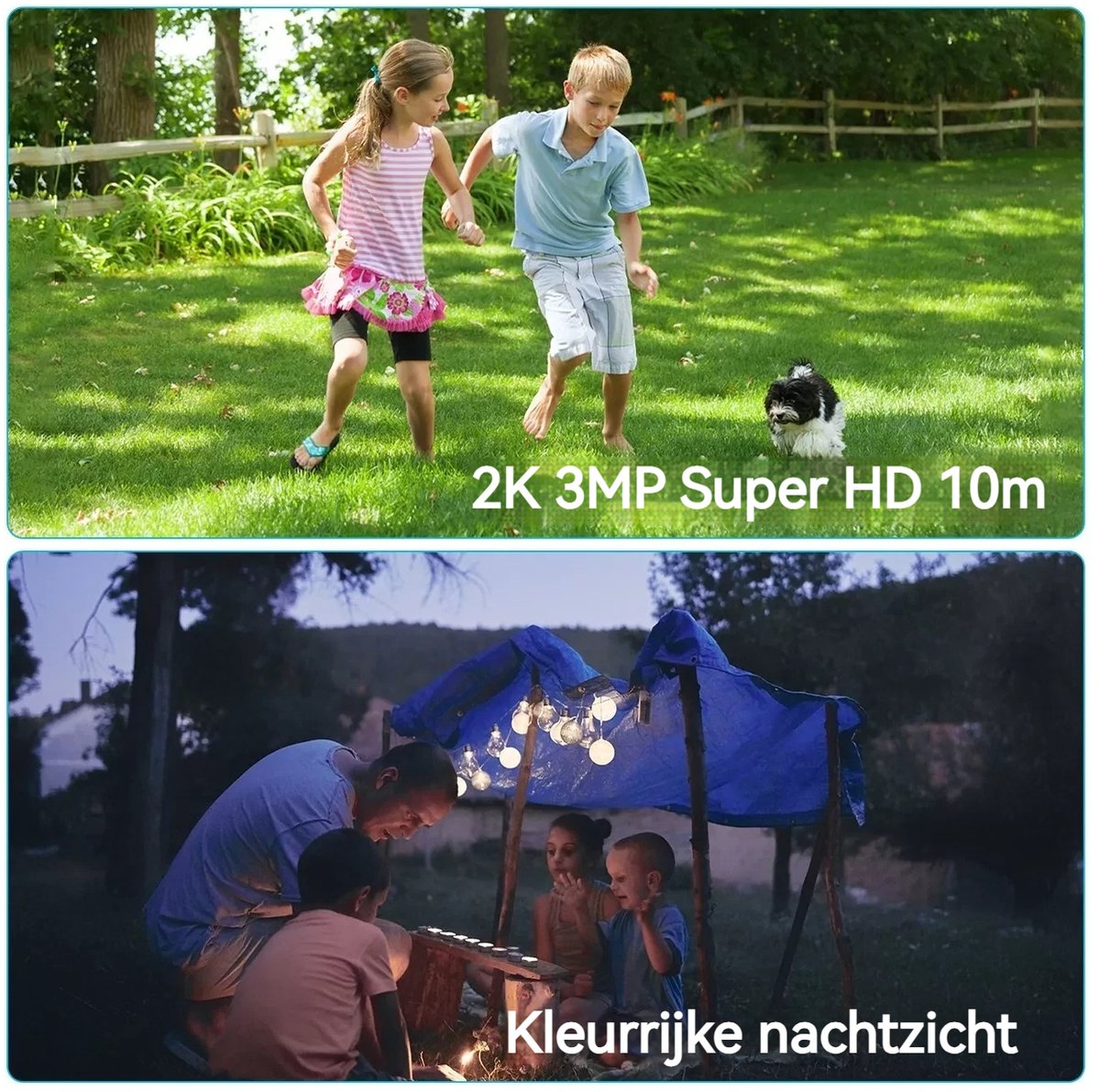 ieGeek 4G LTE mobiele beveiligingscamera draadloos buiten, 2K geen wifi zonne-energie camera ingebouwde simkaart, 2-weg praatcamera's voor thuisbeveiliging met PIR-bewegingsdetectie, IP66, nachtzicht, schijnwerpers, 2 stuks – foto 8