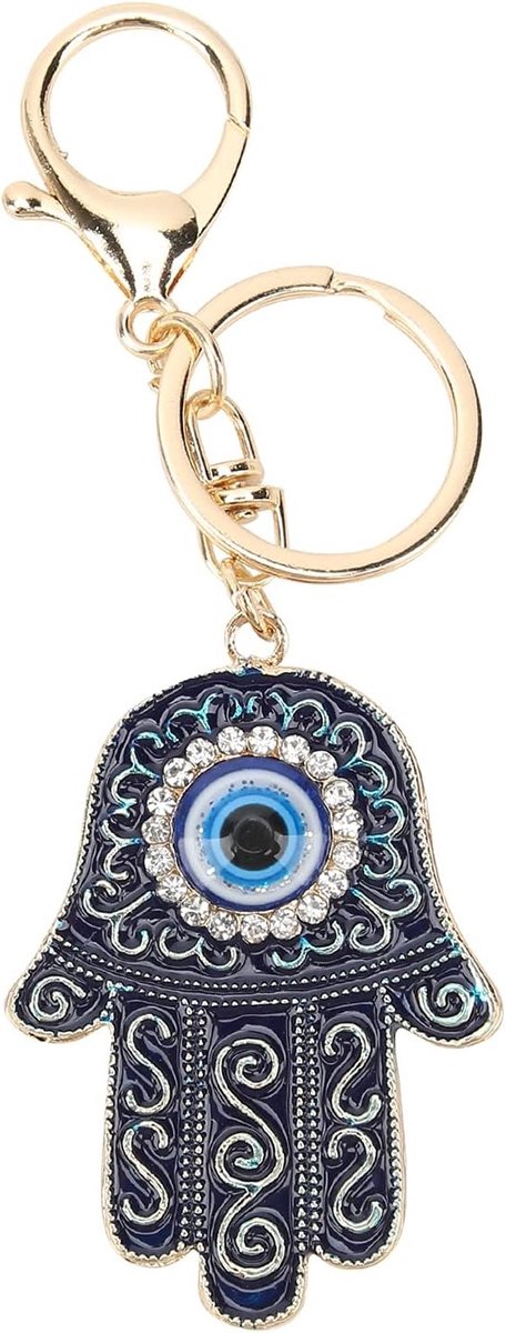 Evil Eye Sleutelhanger met Blauwe Oog Amulet, Turkse Geluksbrenger voor Handtas en Portemonnee, Perfect Cadeau voor Mannen en Vrouwen
