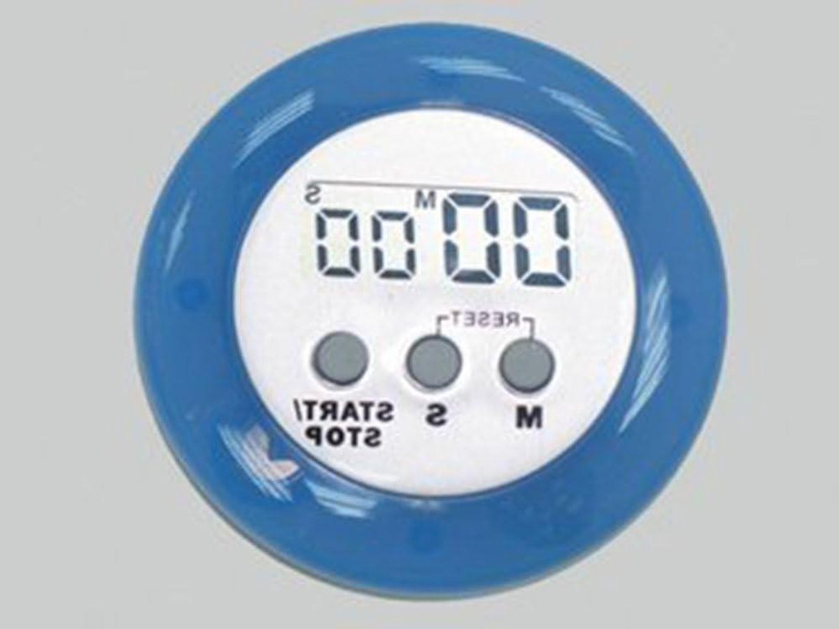 Digitale Keukentimer - Kookwekker Timer - Koken en Bakken - Telt tot 99 Minuten - 1-pack - Blauw