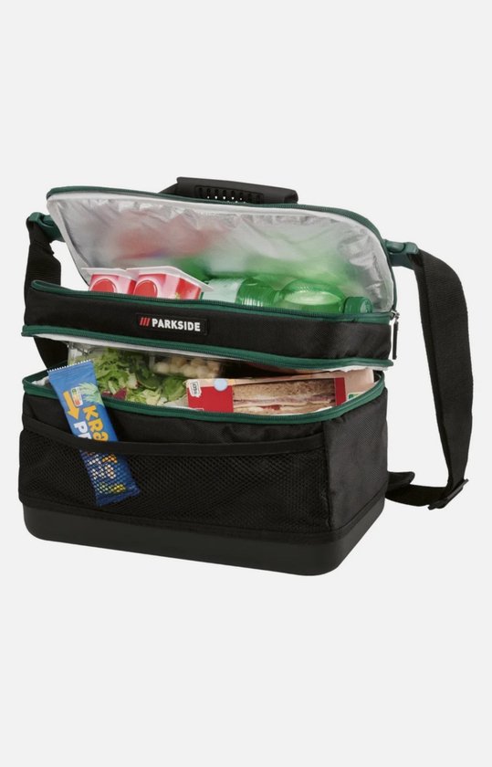 Parkside Lunchtas - Inhoud: 12 L - Kenmerk: met 2 vakken - Afmetingen: ca. 20 x 33 x 23 cm - Ideaal voor op kantoor, de camping, picknicks en barbecues - Met geïsoleerd compartiment om langer warm of koud te houden - Versterkte, waterdichte bodem van Parkside — afbeelding 2