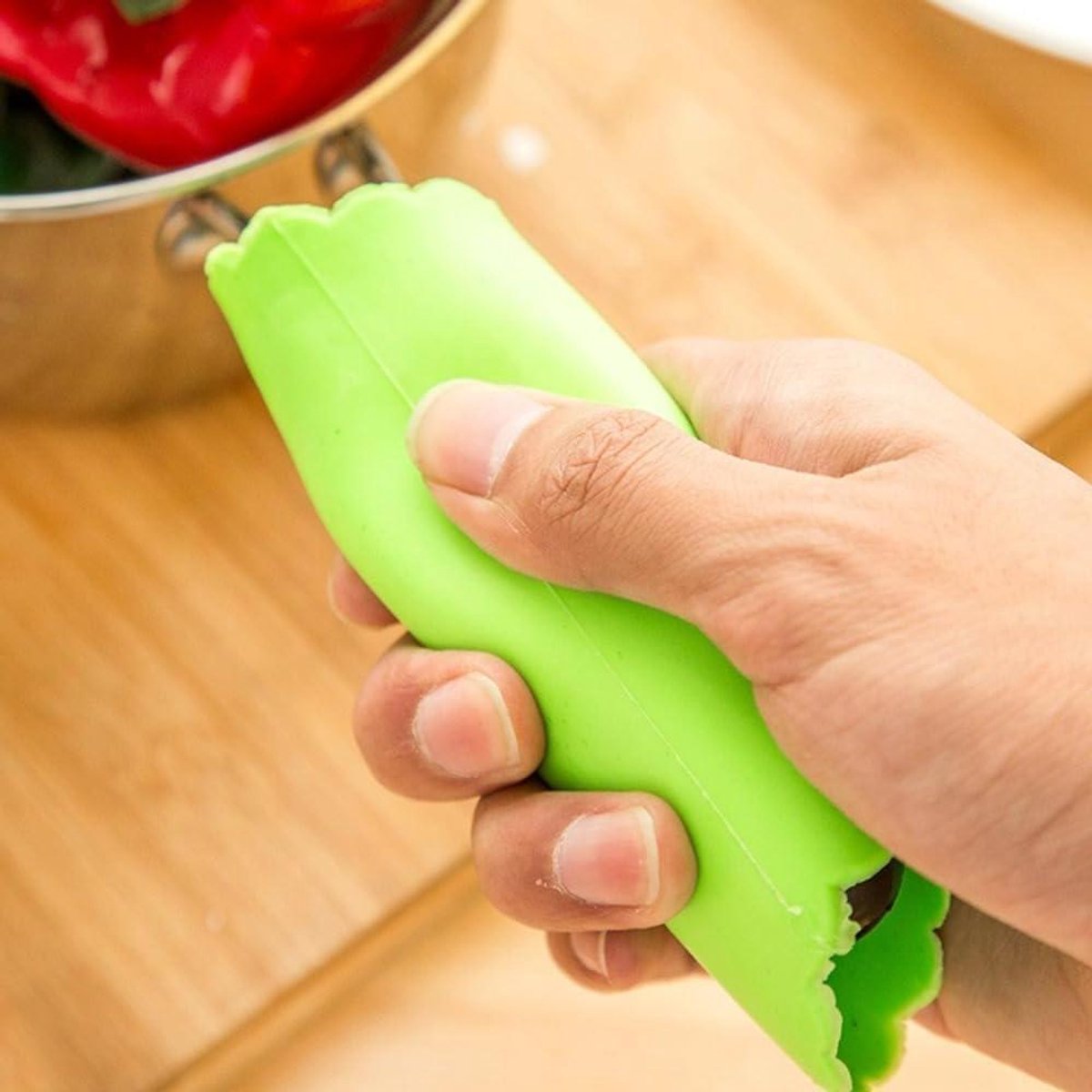 Knoflook Dunschiller - Huid Remover Roller - Keuken Werk - Siliconen Buis - 2 stuks - Groen