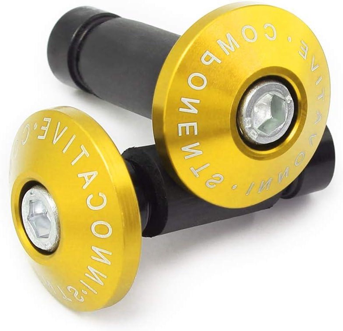 Stuurdop Motorfiets - Handvat Gewicht - Stuur Beschermen - CNC Aluminium - 22 mm - Goud