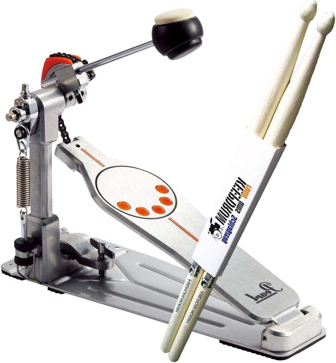 Bassdrumpedaal - Voetmachine - Drummen - Instelbare Beaterhoek - Longboard - Zwart