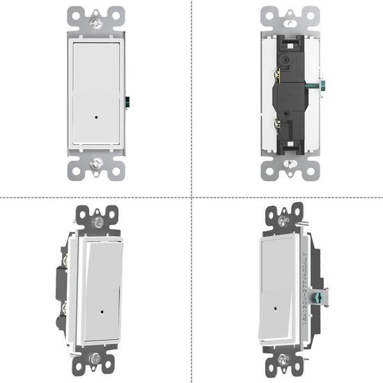 Lichtschakelaar met nachtlampje - Wandlamp schakelaar - Veilige verlichting - Automatische sensor - 2 stuks - Wit van Merkloos — afbeelding 5