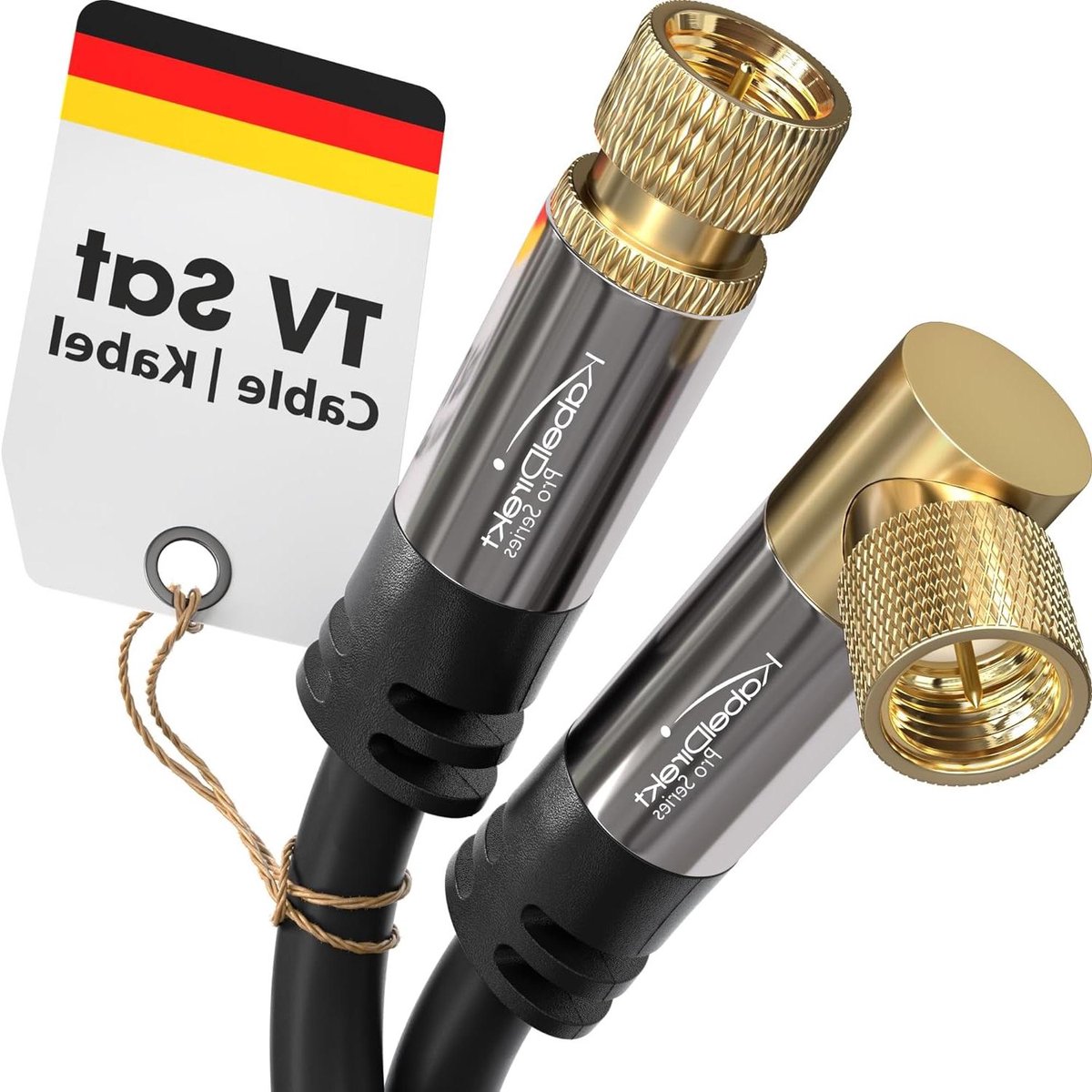 Satellietkabel - Antennekabel Coaxkabel - Televisie Ontvangen - Dubbele Afscherming - 75 meter - Zwart