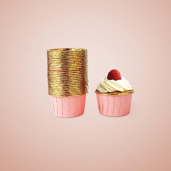 50 Stuks Aluminium Folie Cupcake Mallen, Papieren Muffin Vormen met Deksel voor Verjaardagsfeesten en Feestdagen, Ideaal voor Bakken en Decoratie — afbeelding 5