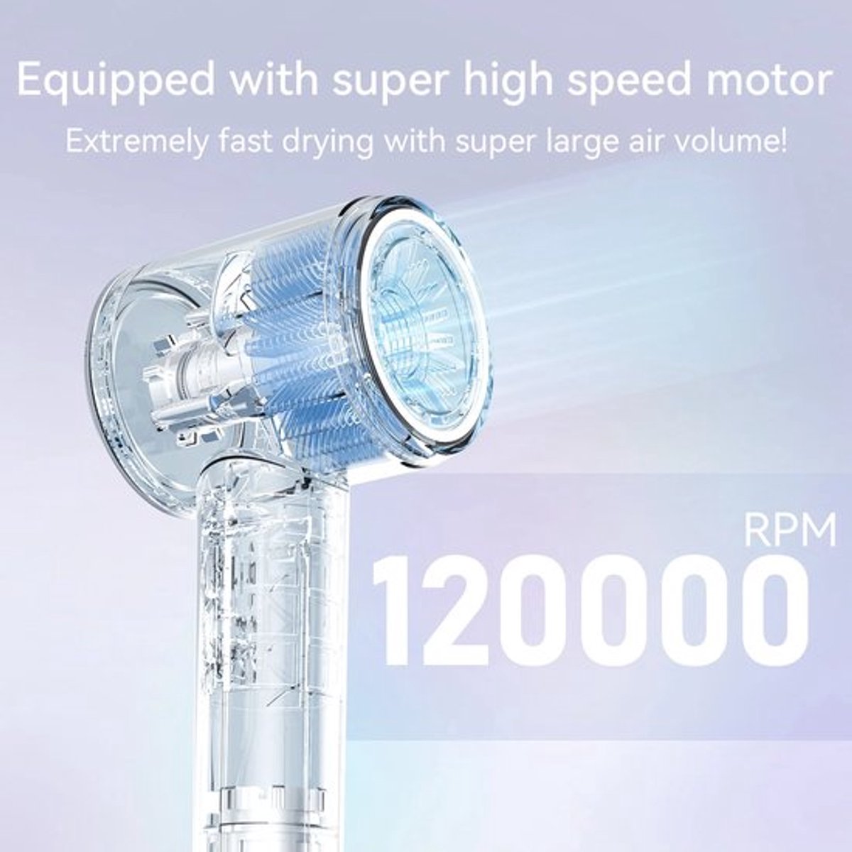 Anlan - XF-005 - Föhn - 5 Standen - Ionische Haardroger - Coolshot - 1500W - 240V - 120000RPM - 70.1 dB - Haarfohn - Krullen - Hair dryer - Roze