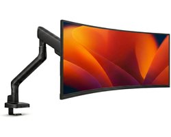 Alberenz® Single Monitor Arm Zwart 2026 met USB-C & USB-A – Verstelbare Monitorbeugel met Gasveer – Tot 40" / 11 kg – Ergonomisch & Ultrawide Geschikt – VESA 75x75 & 100x100