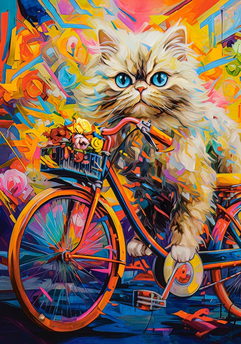 Castorland puzzel katten bloemenrit - legpuzzel 500 stukjes.