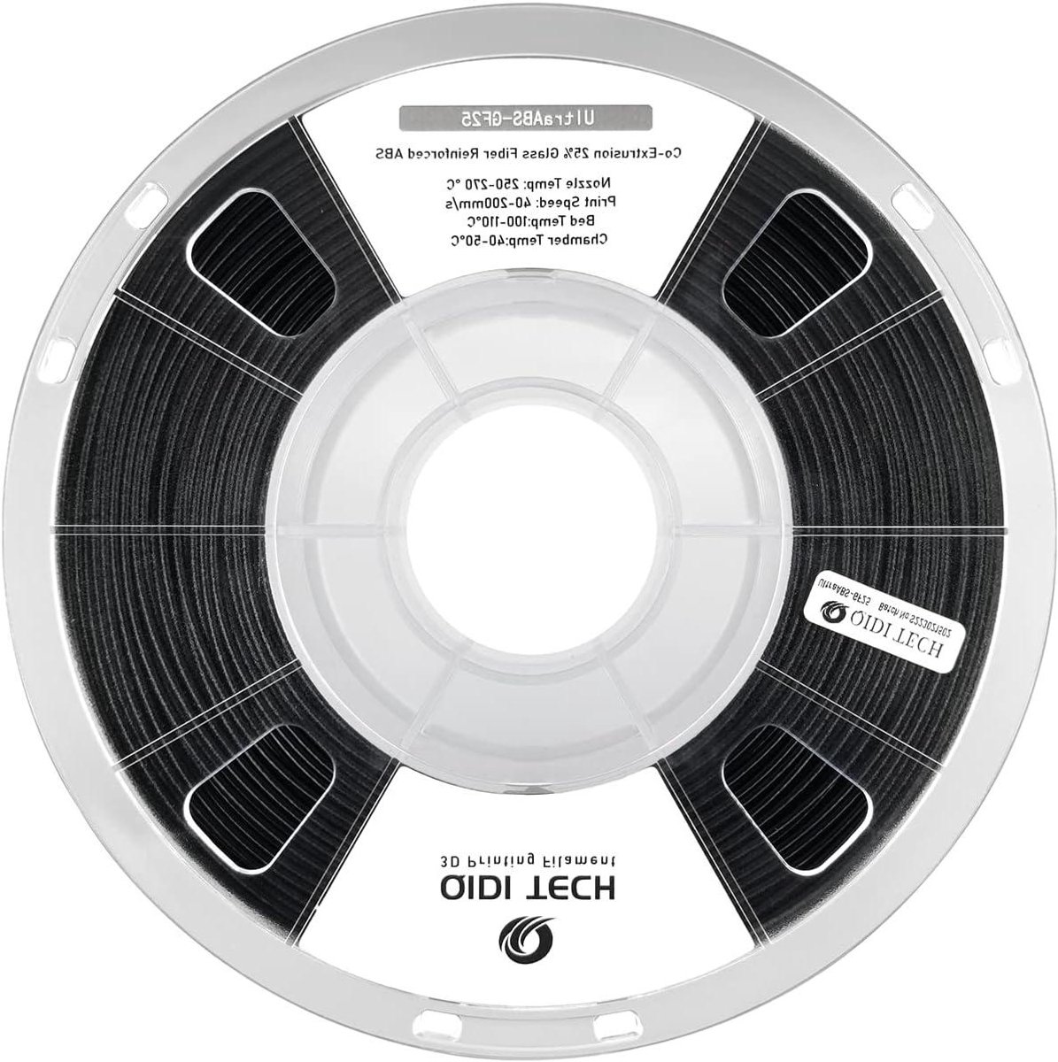 Glasvezel ABS Filament - Versterkt ABS Plastic - 3D Printen - Hoge Hardheid - 1.75mm 1KG - Zwart