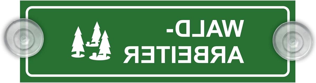 Inzetbord Auto - Parkeerbord Waarschuwingsbord - Auto Markeren - Aluminium Composietplaat - 20 x 6 cm - Groen