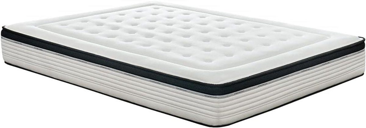 Matras Bio Memory - Visco-elastisch Matras Gel Matras - Comfortabel Slapen - Thermoregulerend Gel - 105 x 200 cm - Wit