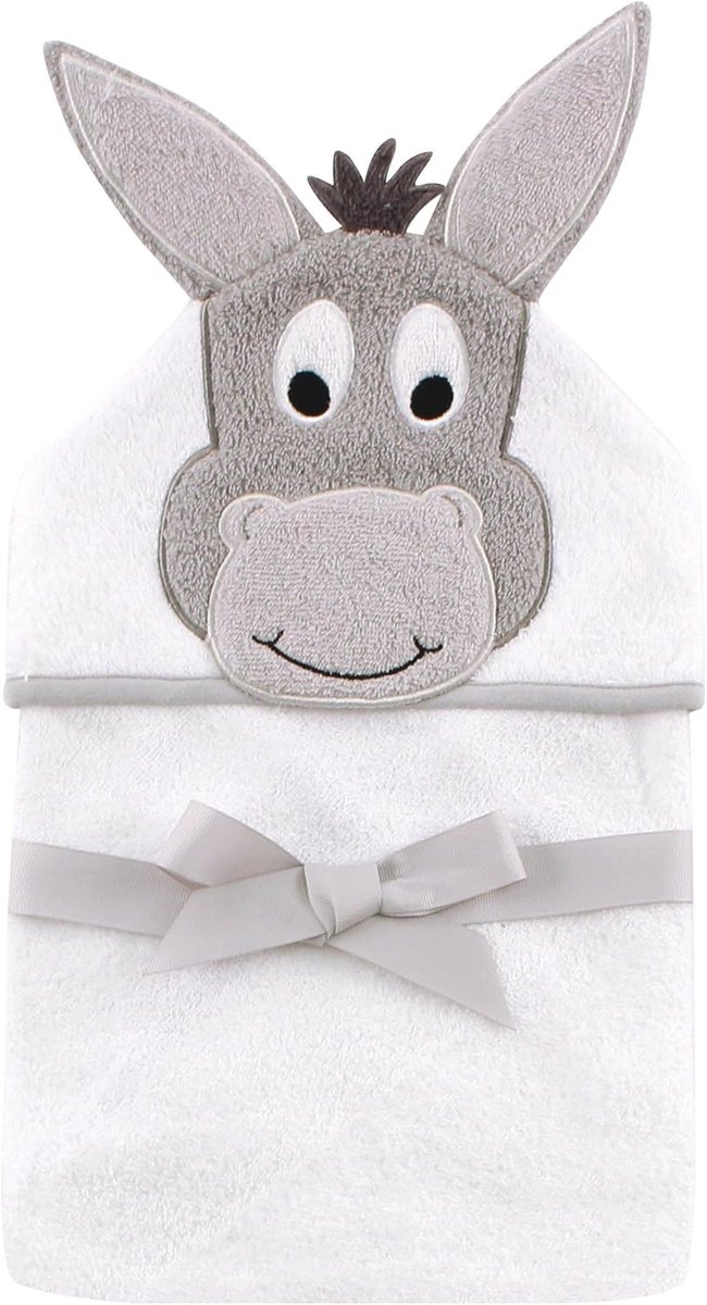 Badcape met Capuchon - Baby Handdoek - Baby Afdrogen - Extra Groot Formaat - 84 x 84 cm - Ezel — afbeelding 5