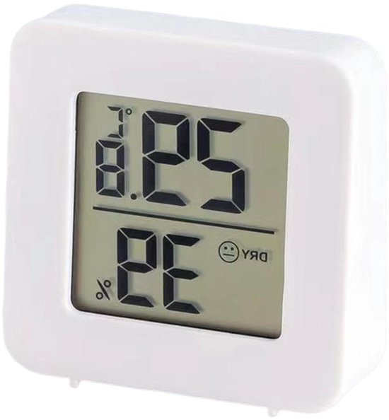Hygrometer Binnen - Luchtvochtigheidsmeter Monitor - Comfort Binnenshuis - Drie Comfortindicatoren - 45 x 45 cm - Wit