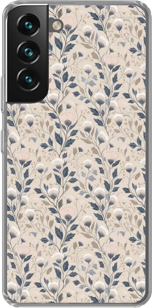Telefoonhoesje Geschikt voor Samsung Galaxy S22 hoesje - Klassiek - Botanisch - Kleurrijk - Siliconen Telefoonhoesje Telefoonhoesje