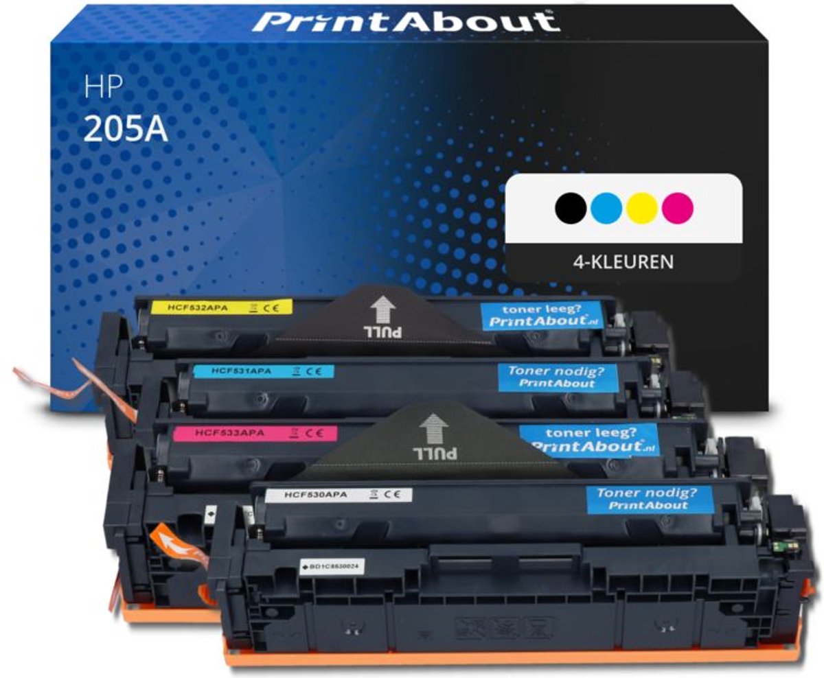 PrintAbout huismerk Toner 205A (CF530A) 4-kleuren Multipack geschikt voor HP