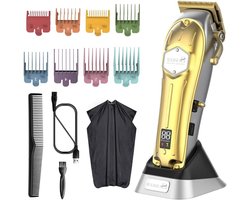Tondeuse voor mannen - Baardtrimmer Haarknipper - Professioneel Knippen - LED Display - 240 min Runtime - Goud