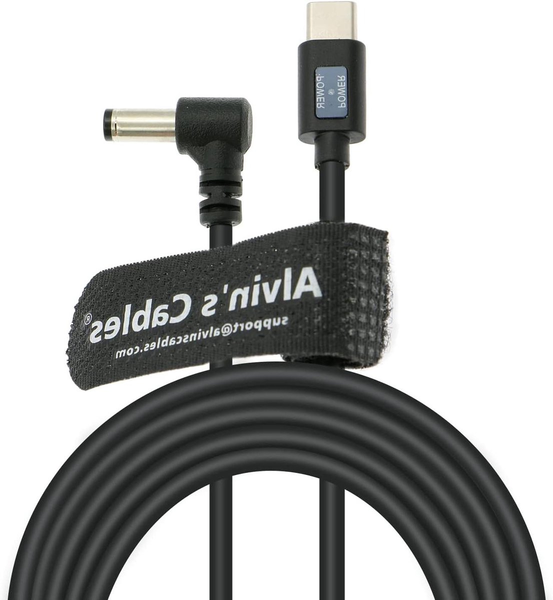USB-C PD naar DC Kabel - Type-C Voedingskabel - Monitoren Voeden - Ingebouwde PD 3.0 Chip - 1.8 meter - Groen