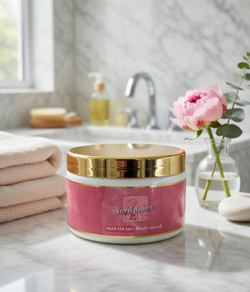 Dode Zee Scrubzout – Secret Flowers- Voor een zachte, gezonde en soepele huid