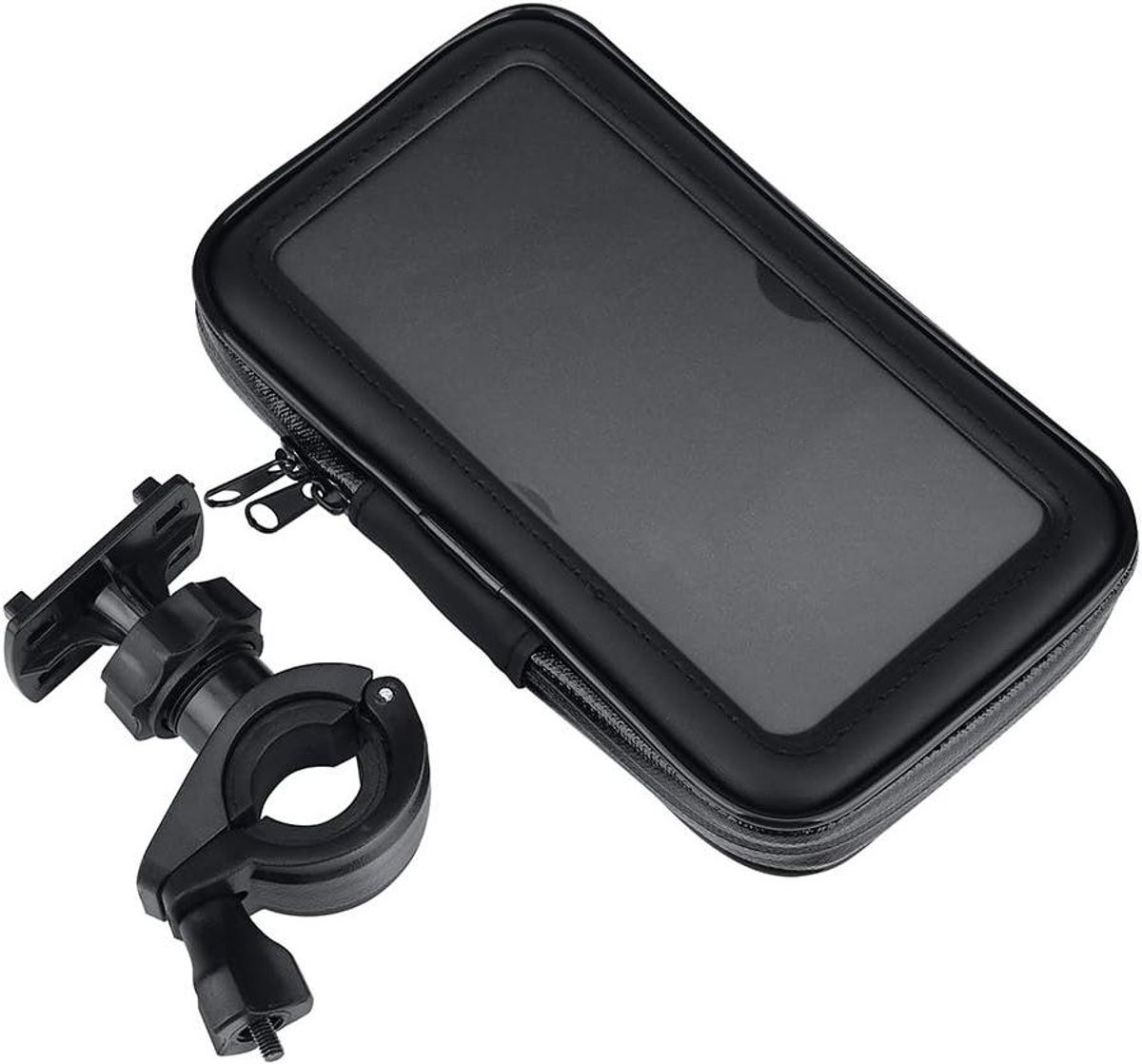Fiets Telefoonhouder - Motor Stuurhoes - Navigeren Onderweg - Waterdicht Touchscreen - L - Zwart