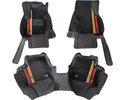 Auto Vloermatten Set – Voor Hatchback 2019–heden – Volledige Dekking Dubbellaags Interieur Bescherming – PU Leer Zwart